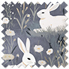 Bunny Meadows, Moonlit Grey - Roman Blind